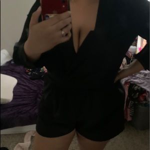 Long sleeve black romper